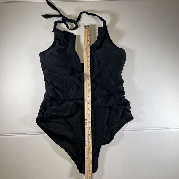 SUUKSESS Women Sexy Halter 1 Piece Swimsuits Ruffle V Neck Tummy Control Large - Picture 6 of 7